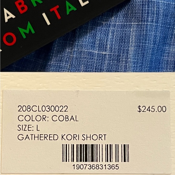 The Milly Italian Linen Gathered Kori Short - NWT - Picture 12 of 13